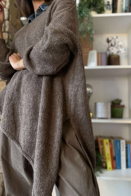  Big Softie Super Slant Knit Jumper Earth /12=